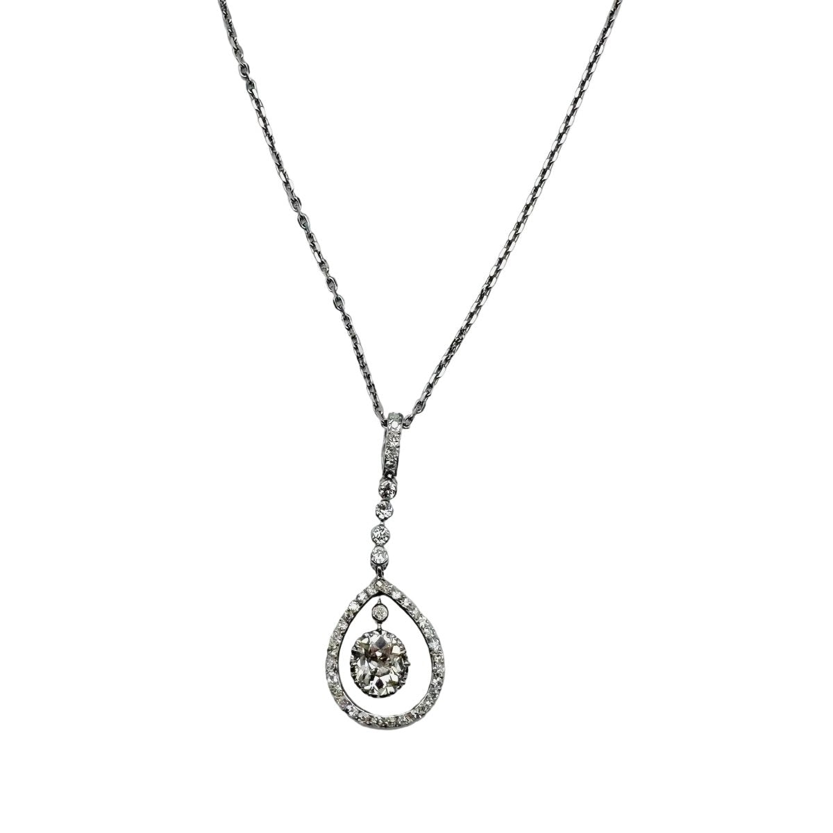 Collier Pendentif en or blanc et diamants - Castafiore