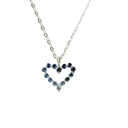 Collier Pendentif en or blanc et saphirs - Castafiore