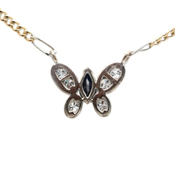 Collier Pendentif en or blanc, or jaune, saphir et diamants - Castafiore