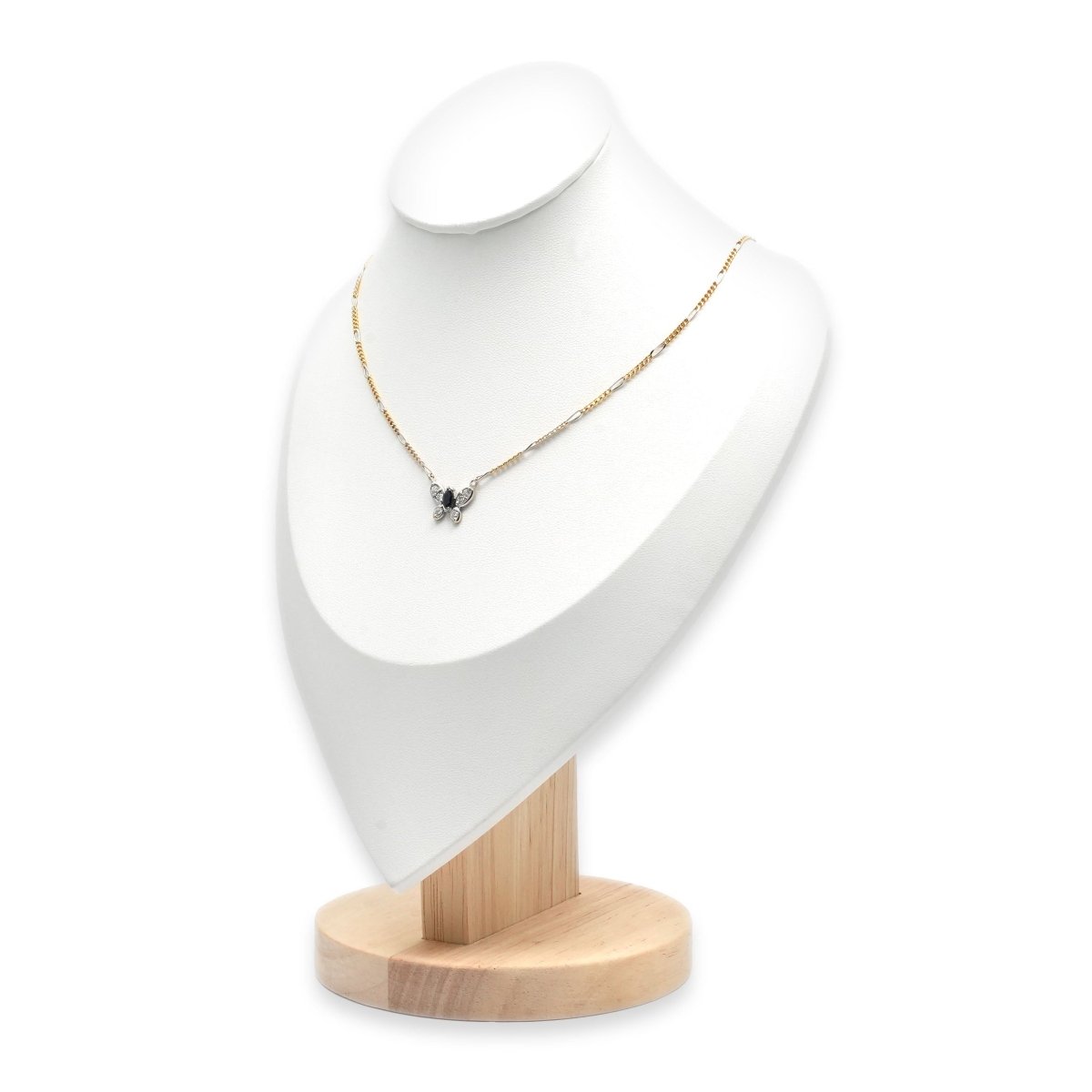 Collier Pendentif en or blanc, or jaune, saphir et diamants - Castafiore
