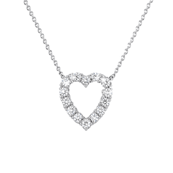 Collier Pendentif en or blanc, platine et diamants - Castafiore