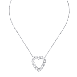 Collier Pendentif en or blanc, platine et diamants - Castafiore
