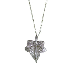 Collier Pendentif en or blanc, platine et diamants - Castafiore