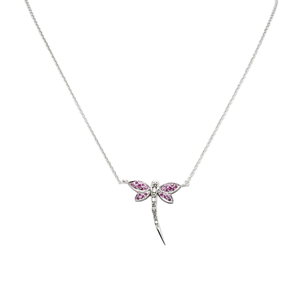 Collier Pendentif en or blanc, rubis et diamants - Castafiore