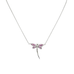 Collier Pendentif en or blanc, rubis et diamants - Castafiore