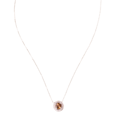 Collier Pendentif en or blanc, tourmaline et diamants - Castafiore