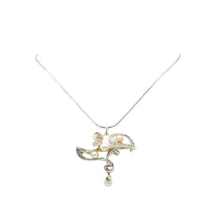 Collier Pendentif en or jaune, argent et diamants - Castafiore
