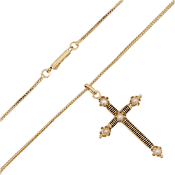 Collier Pendentif en or jaune, émail et perles - Castafiore