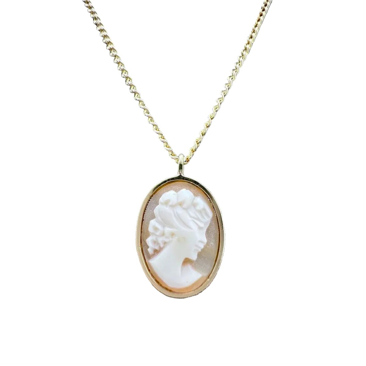 Collier Pendentif en or jaune et camée - Castafiore