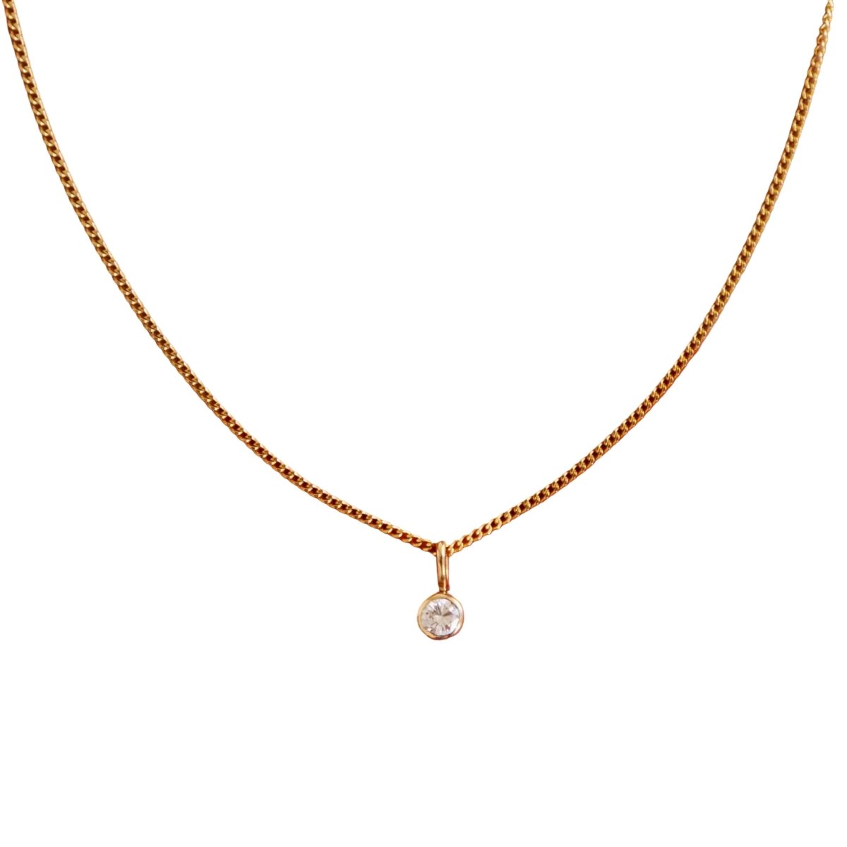 Collier Pendentif en or jaune et diamant - Castafiore