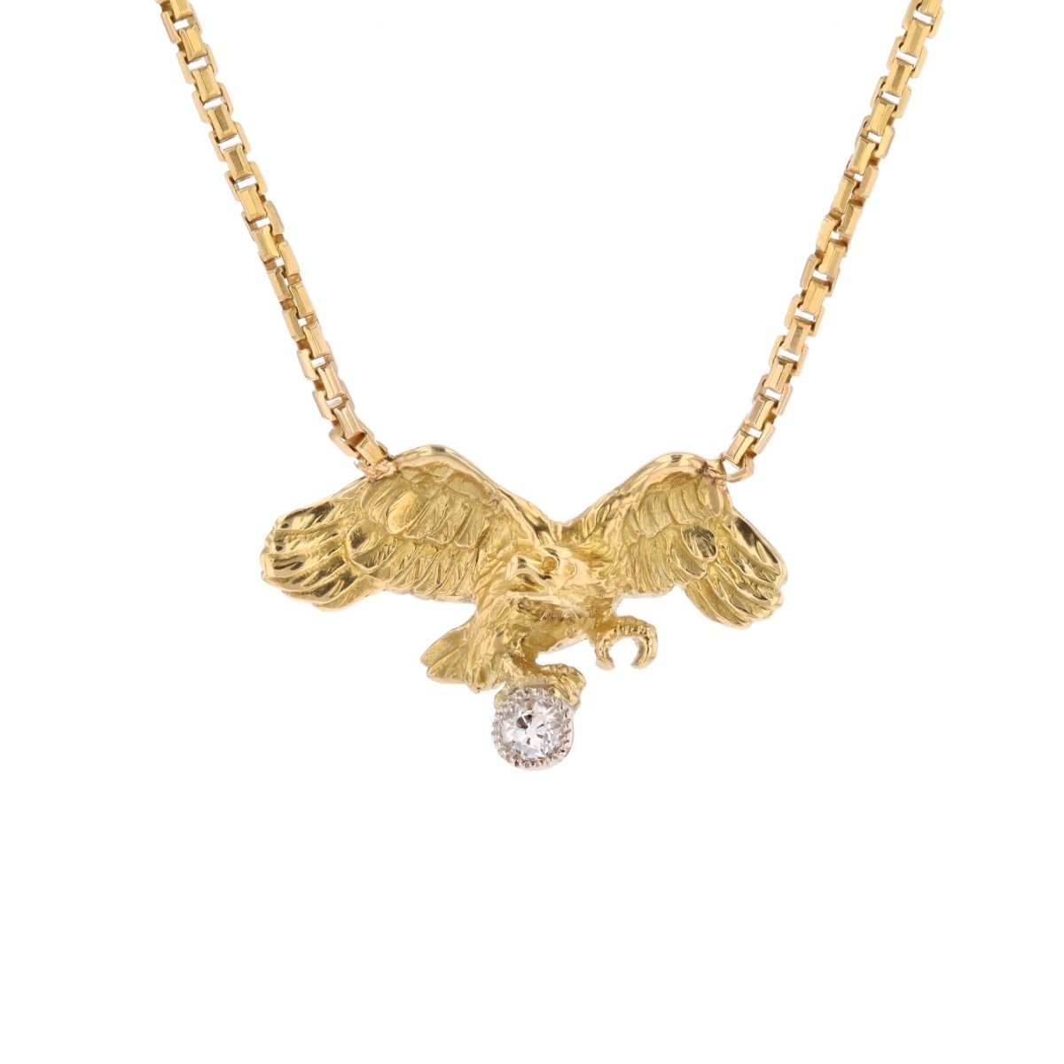 Collier Pendentif en or jaune et diamant - Castafiore
