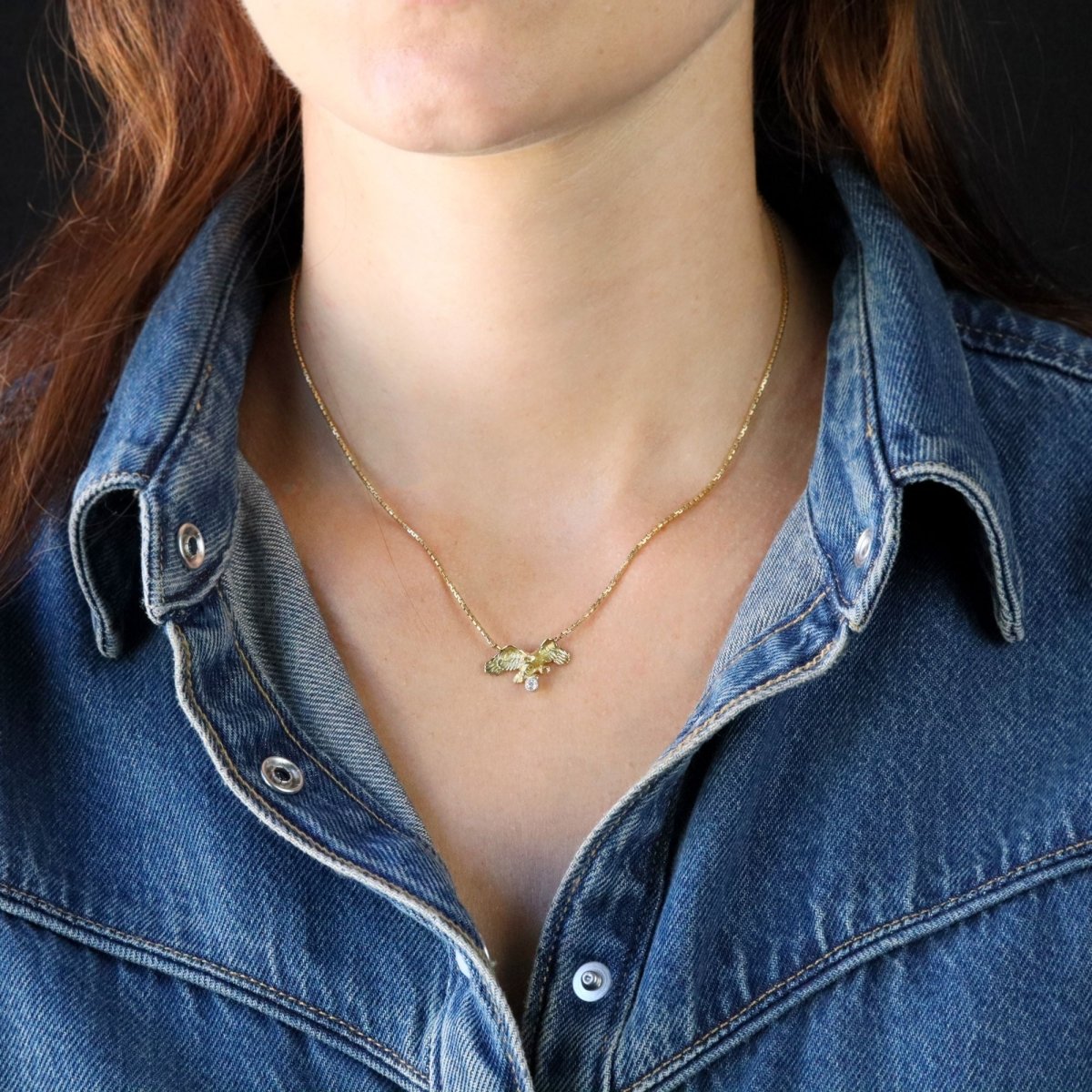 Collier Pendentif en or jaune et diamant - Castafiore
