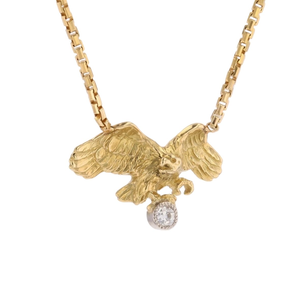 Collier Pendentif en or jaune et diamant - Castafiore