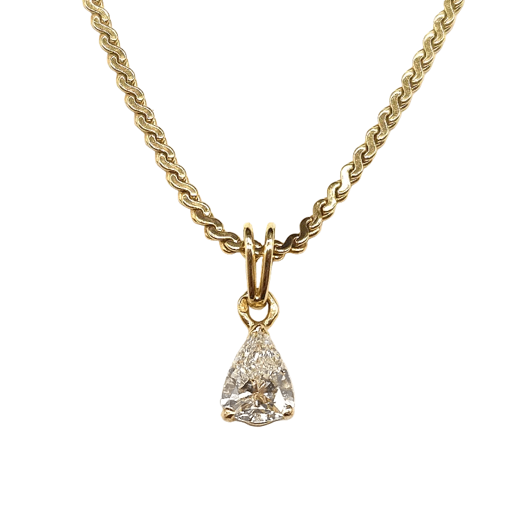 Collier Pendentif en or jaune et diamant - Castafiore
