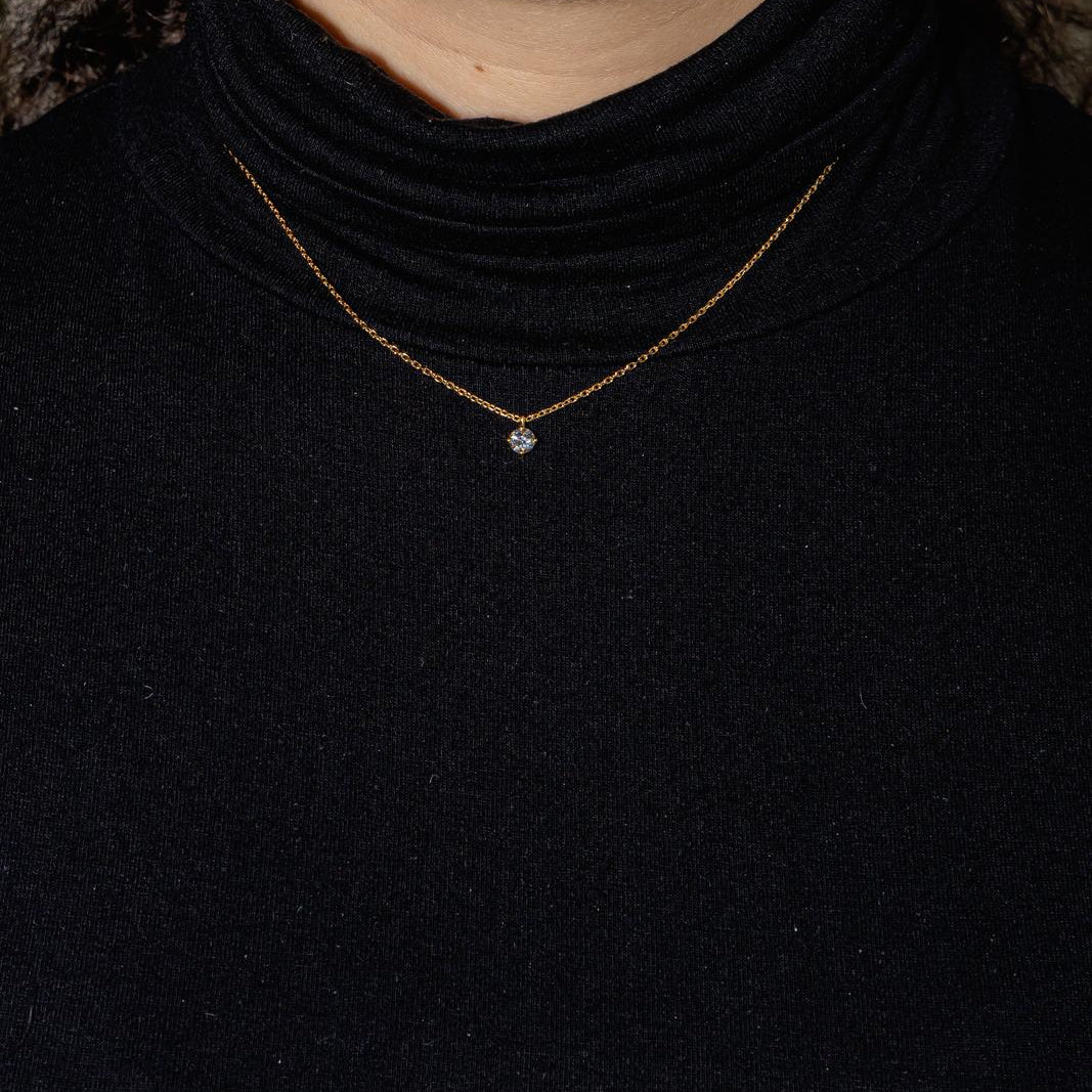Collier Pendentif en or jaune et diamant - Castafiore