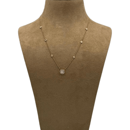Collier Pendentif en or jaune et diamants - Castafiore
