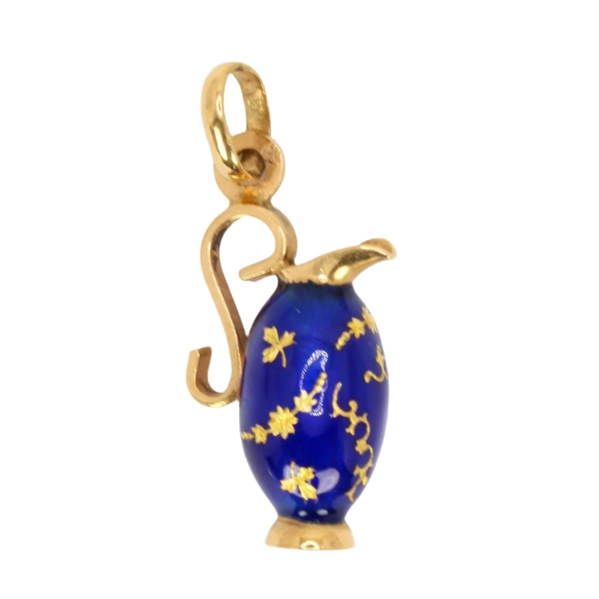Collier Pendentif en or jaune et émail - Castafiore