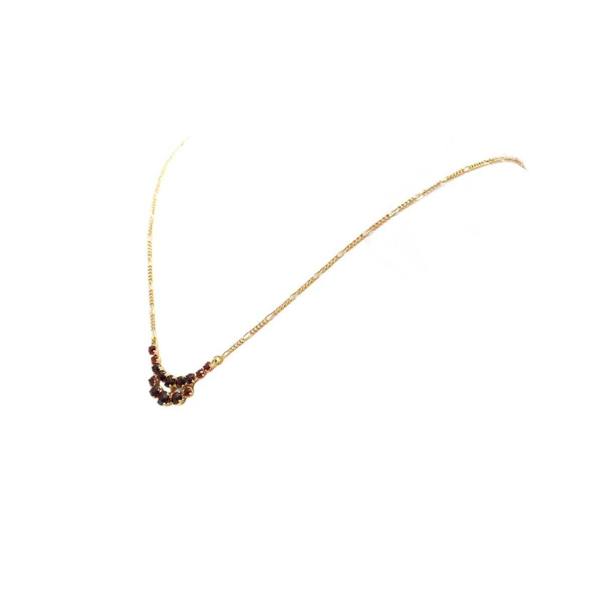 Collier Pendentif en or jaune et grenats - Castafiore