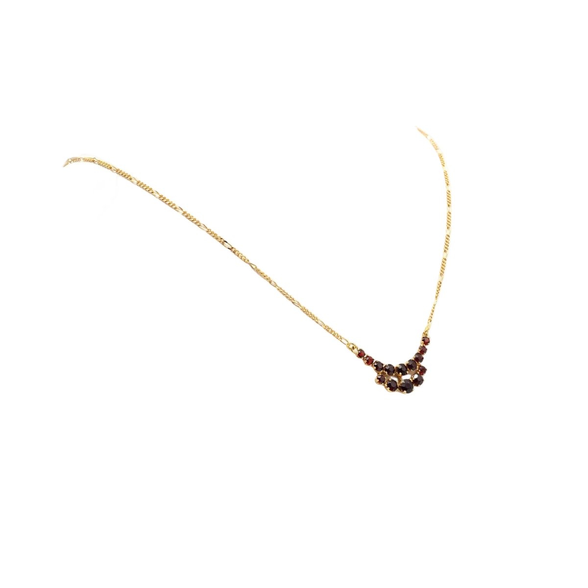 Collier Pendentif en or jaune et grenats - Castafiore