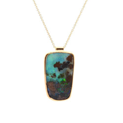 Collier Pendentif en or jaune et opale - Castafiore