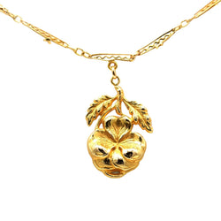 Collier Pendentif en or jaune et perles - Castafiore