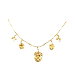 Collier Pendentif en or jaune et perles - Castafiore