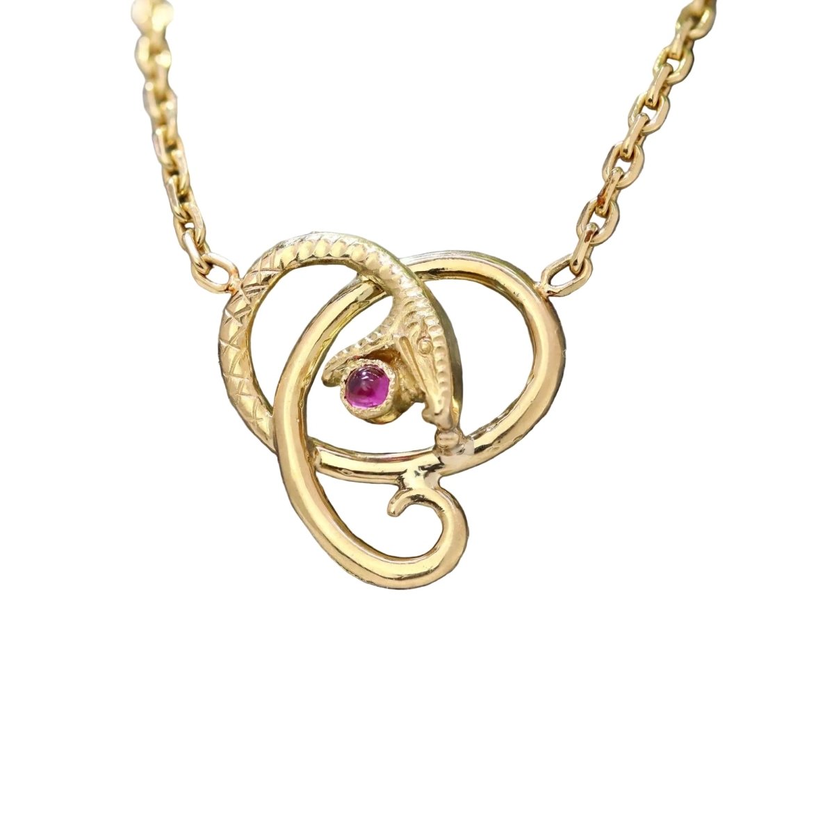 Collier Pendentif en or jaune et rubis - Castafiore