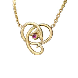 Collier Pendentif en or jaune et rubis - Castafiore
