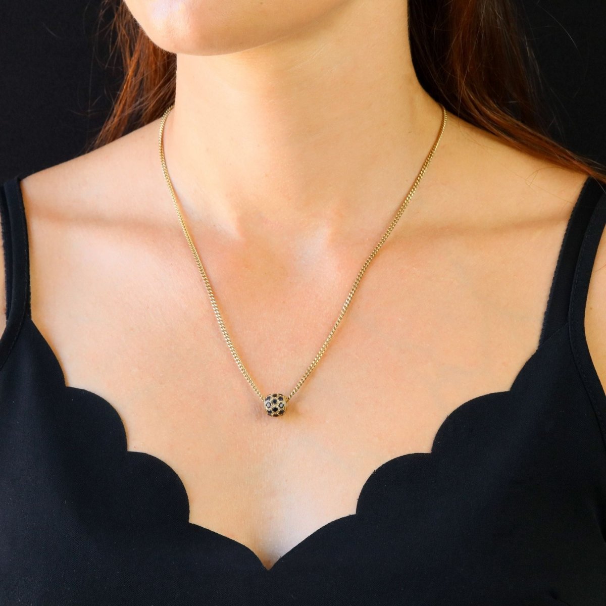 Collier Pendentif en or jaune et saphirs - Castafiore