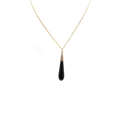 Collier Pendentif en or jaune, onyx et diamants - Castafiore