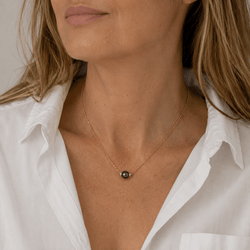 Collier Pendentif en or jaune, perle et diamants - Castafiore