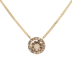 Collier Pendentif en or jaune, perles et diamants - Castafiore