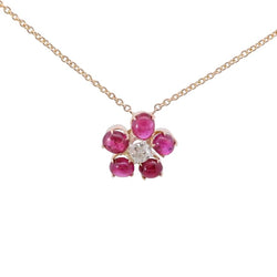 Collier Pendentif en or jaune, rubis et diamant - Castafiore