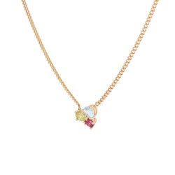 Collier Pendentif en or jaune, topaze, grenat et péridot - Castafiore