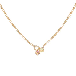 Collier Pendentif en or jaune, topaze, grenat et péridot - Castafiore