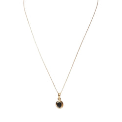 Collier pendentif en or rose et saphir - Castafiore