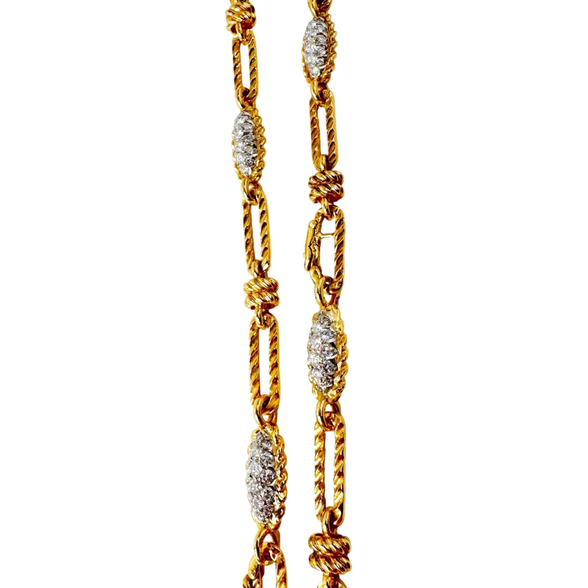 Collier Pendentif FRED en or jaune et diamants - Castafiore