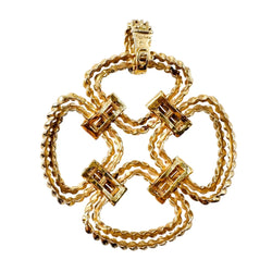 Collier Pendentif FRED en or jaune et diamants - Castafiore