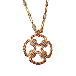 Collier Pendentif FRED en or jaune et diamants - Castafiore