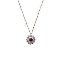 Collier Pendentif GEMMYO "Lefkos Camaïeux" en or jaune, tourmaline et diamants - Castafiore