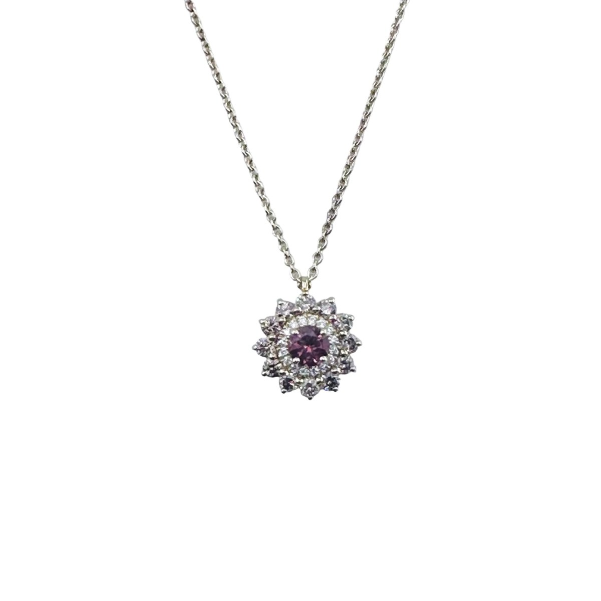 Collier Pendentif GEMMYO "Lefkos Camaïeux" en or jaune, tourmaline et diamants - Castafiore