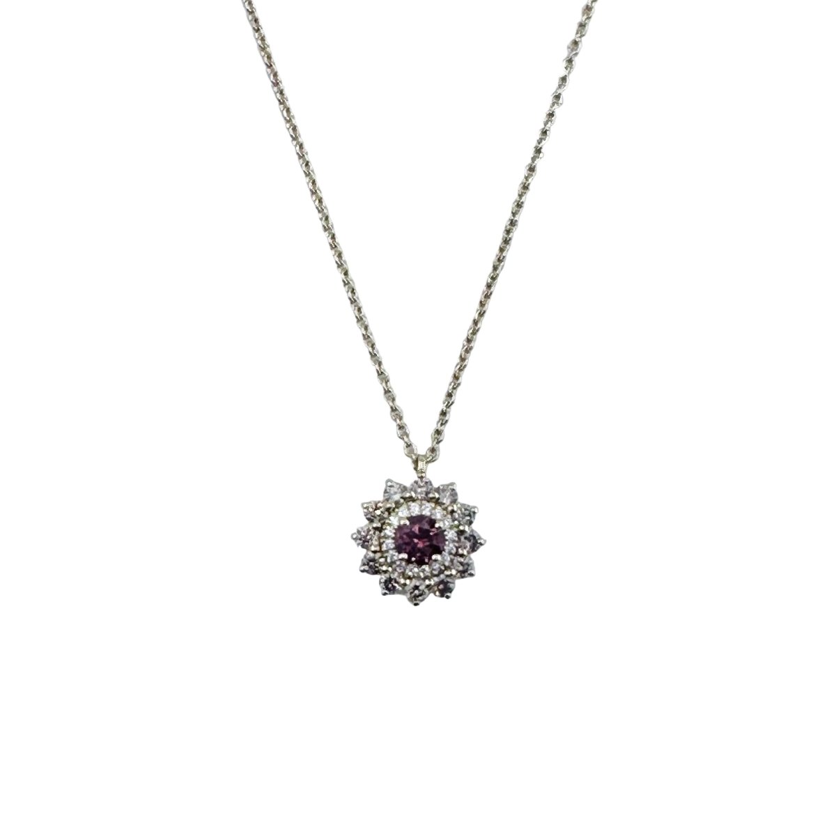 Collier Pendentif GEMMYO "Lefkos Camaïeux" en or jaune, tourmaline et diamants - Castafiore