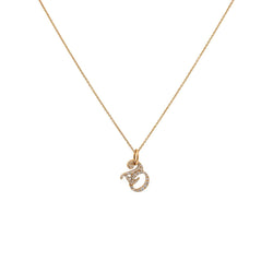 Collier Pendentif GINETTE NY "20" en or rose et diamants - Castafiore