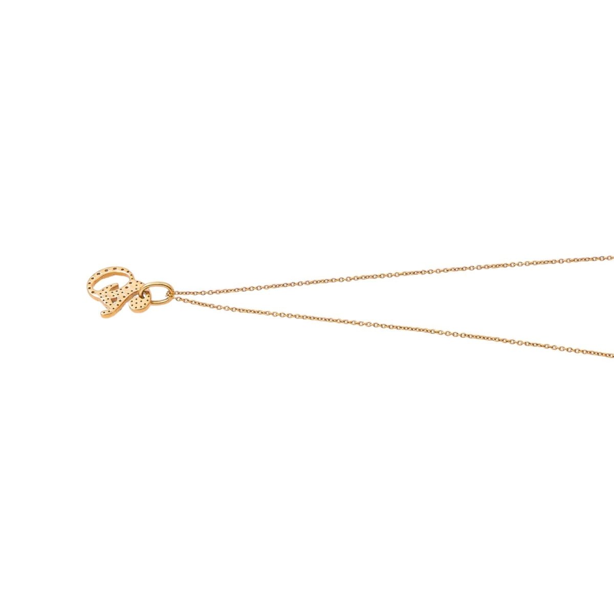 Collier Pendentif GINETTE NY "20" en or rose et diamants - Castafiore