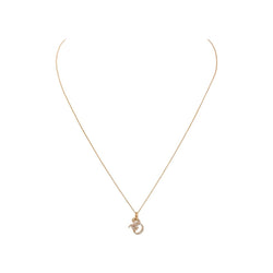 Collier Pendentif GINETTE NY "20" en or rose et diamants - Castafiore