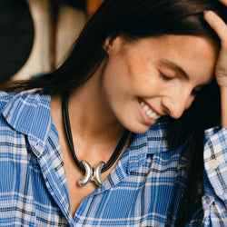 Collier Pendentif HERMÈS "Lima" en argent - Castafiore