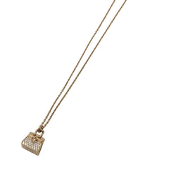 Collier Pendentif HERMÈS "Sac Birkin" en or rose et diamants - Castafiore