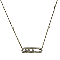 Collier Pendentif MESSIKA "Baby Move Pavé" en or rose et diamants - Castafiore