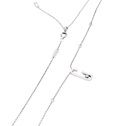 Collier Pendentif MESSIKA x GIGI HADID "Move Addiction" en or blanc et diamants - Castafiore