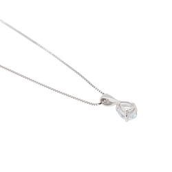 Collier Pendentif Or blanc Aigue Marine - Castafiore